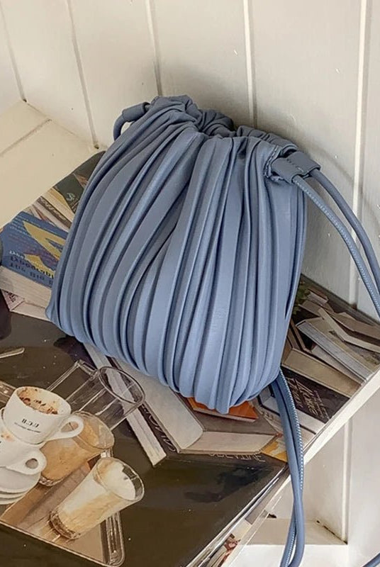 SOERA Lily Pleated Mini Crossbody Bag - Handbags - Blue