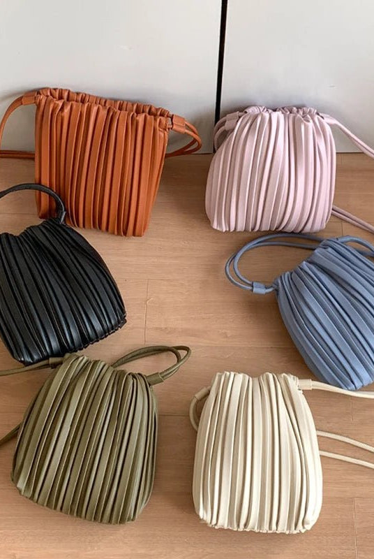 SOERA Lily Pleated Mini Crossbody Bag - Handbags - Brown