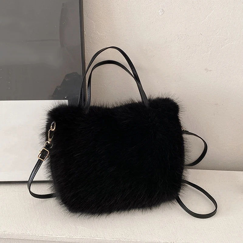 SOERA Maricar Faux Fur Crossbody Bag - Handbags - 3256807618181182-;qm1765284569911584680 Creme