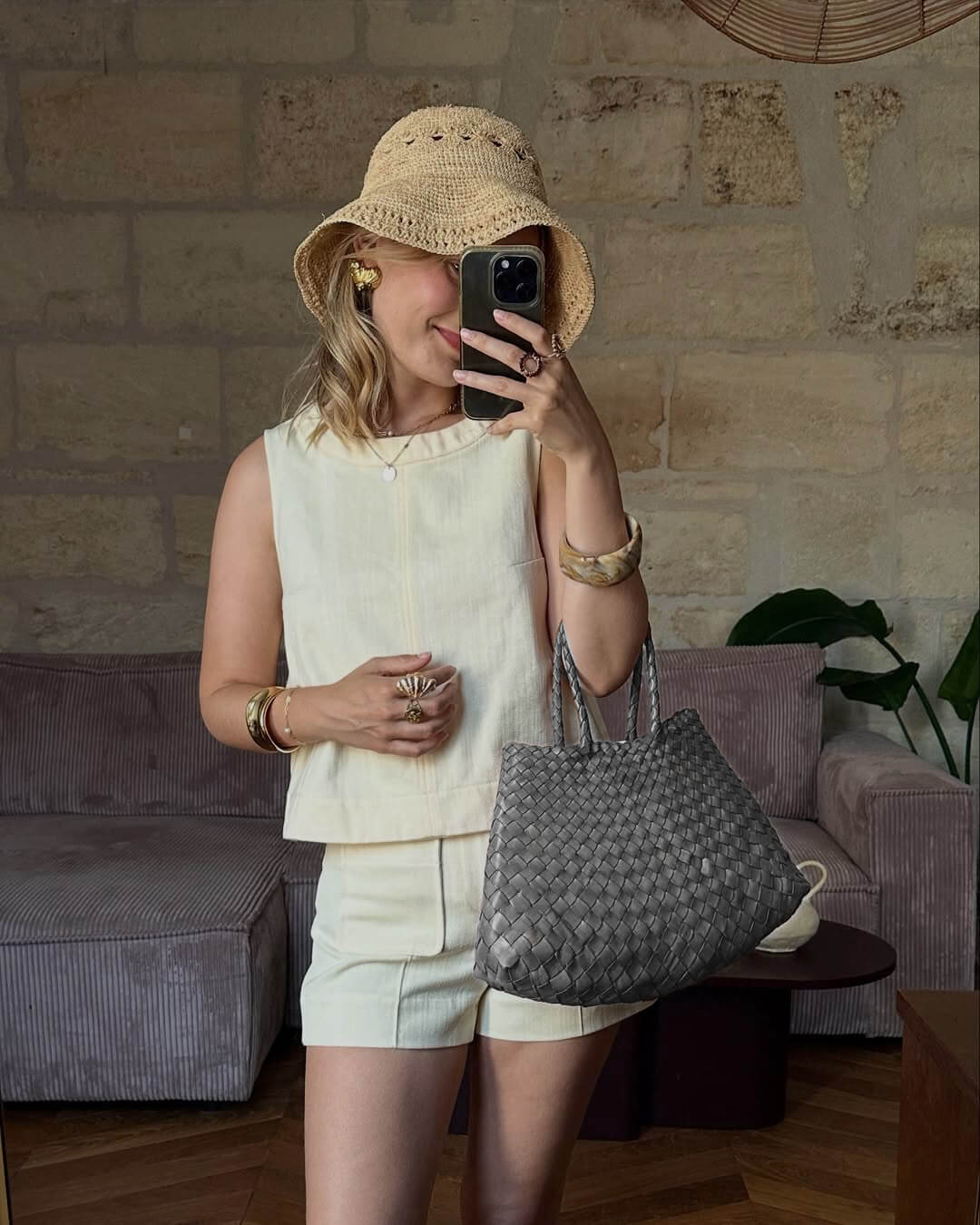 SOERA Marissa Vegan Leather Woven Bag Medium - Handbags - Pink Regular