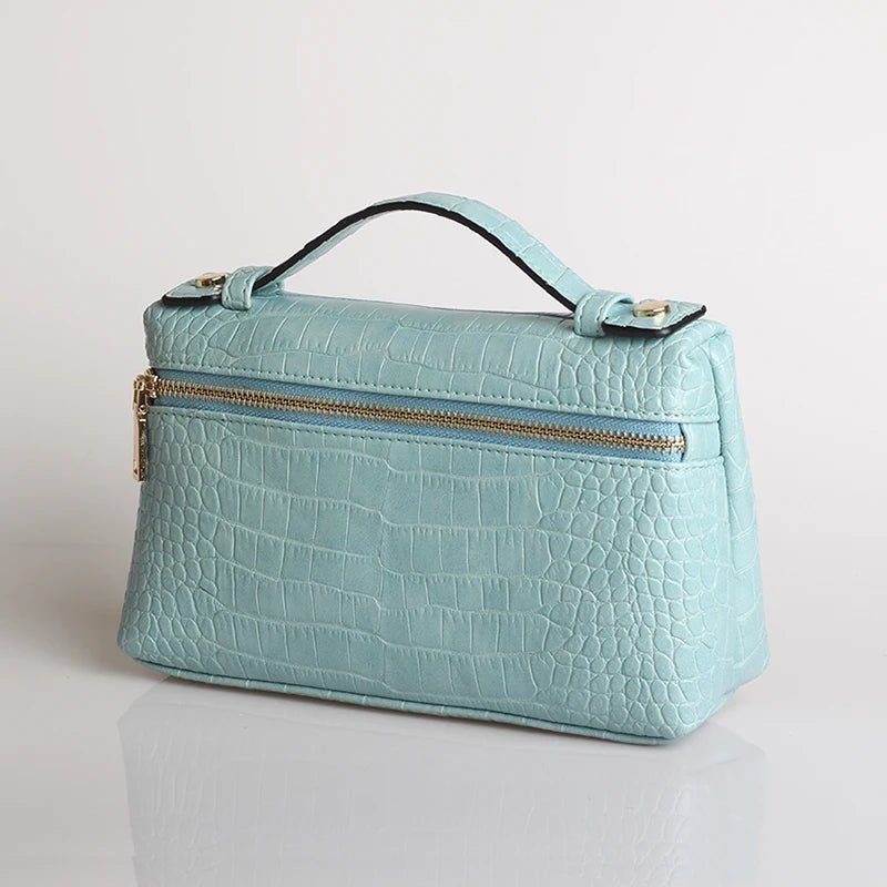 SOERA Minerva Crocodile Pattern Clutch Bag - Handbags - Water Blue