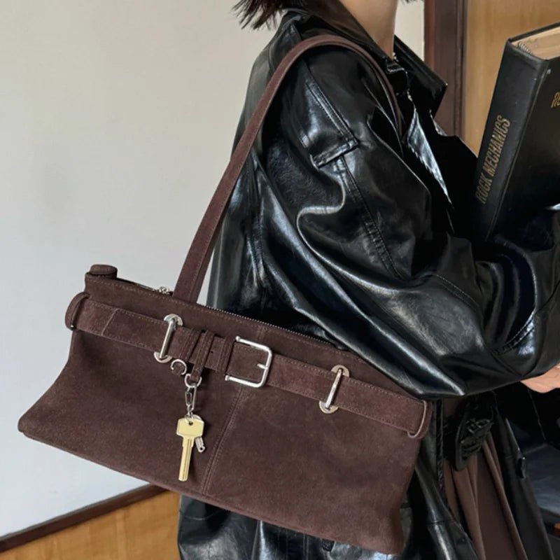 SOERA Nora Vegan Suede Bag - Handbags - 3256809581682870-;Hk1757549905350034784 Dark Brown Regular