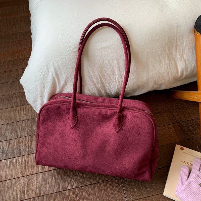 SOERA Sandra Suede Tote Bag - Handbags - Light Brown One Size