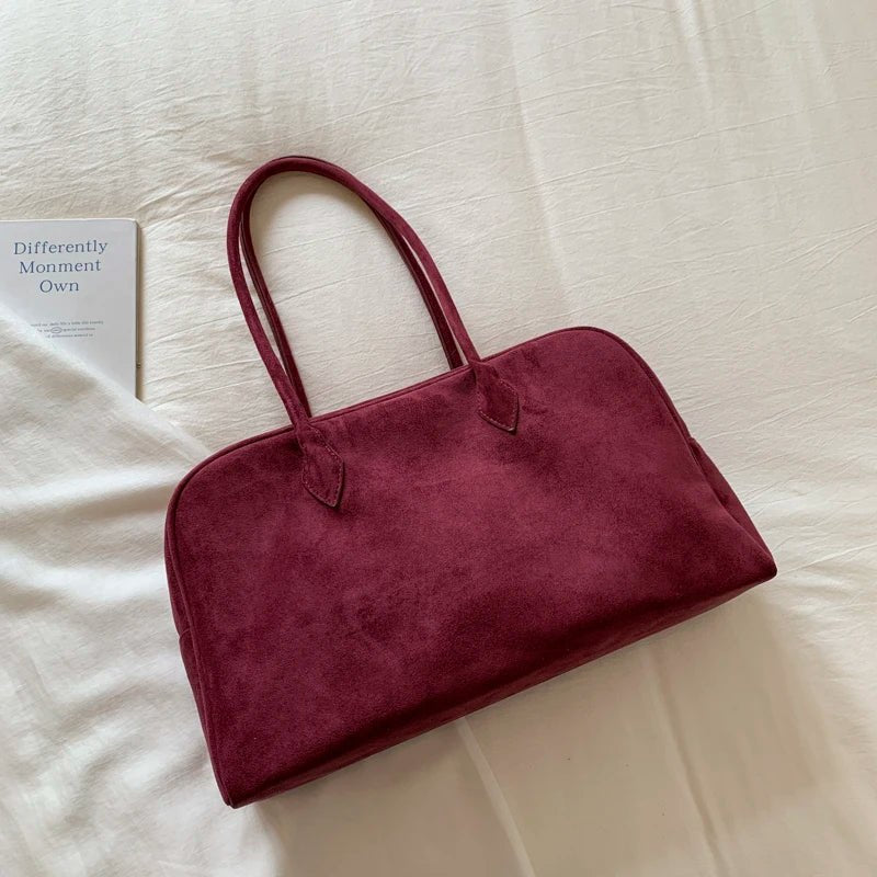 SOERA Sandra Suede Tote Bag - Handbags - Light Brown One Size