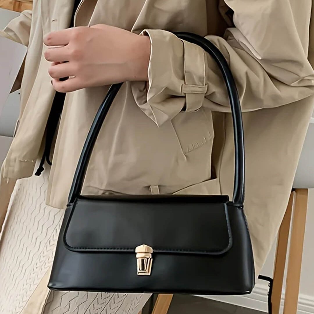 SOERA Tracy Leather Shoulder Bag - Handbags - 3256806228223707-;VZ1754570365850757893 Black