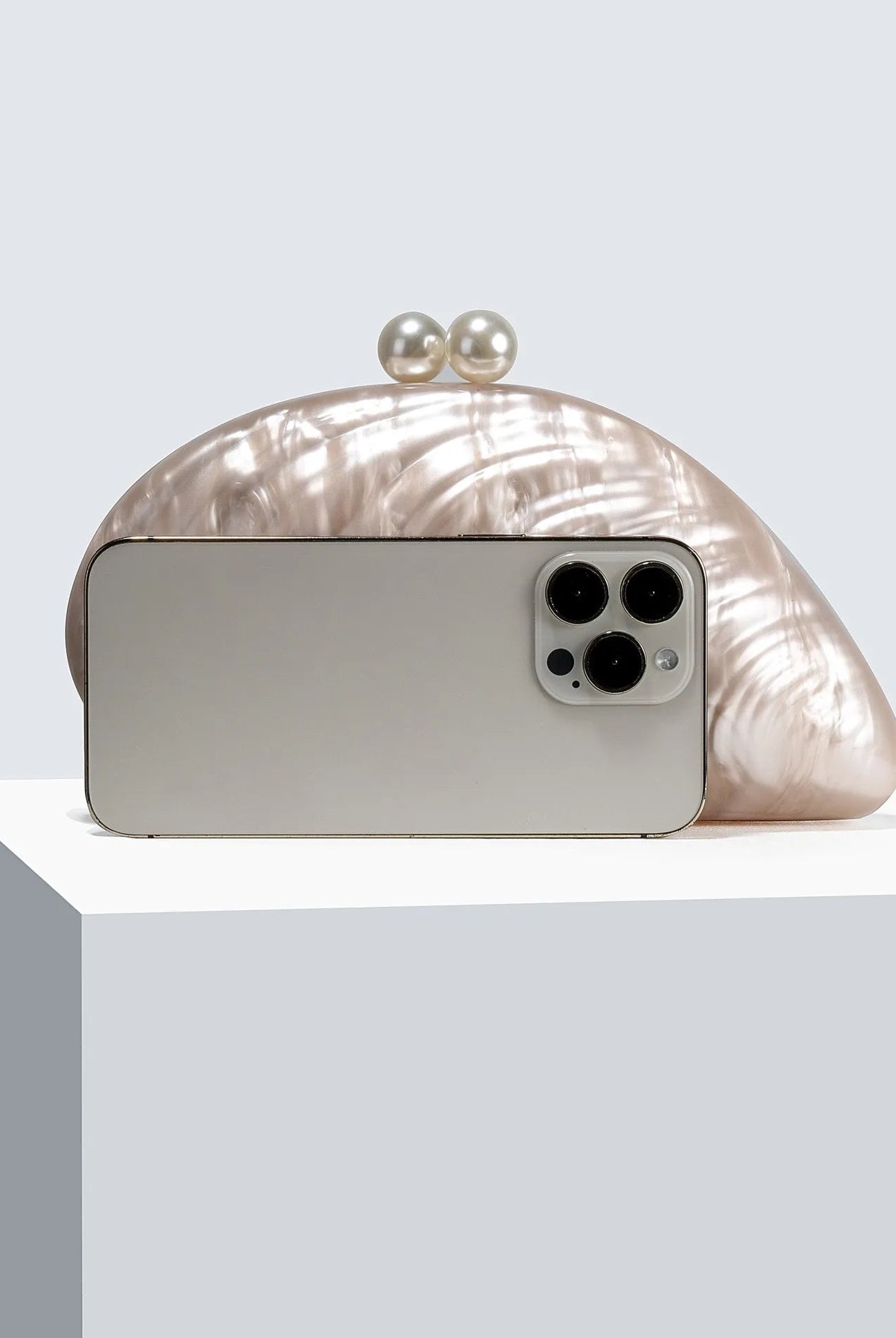 SOERA Valentina Shell - Shaped Clutch Purse - Handbags - Cream