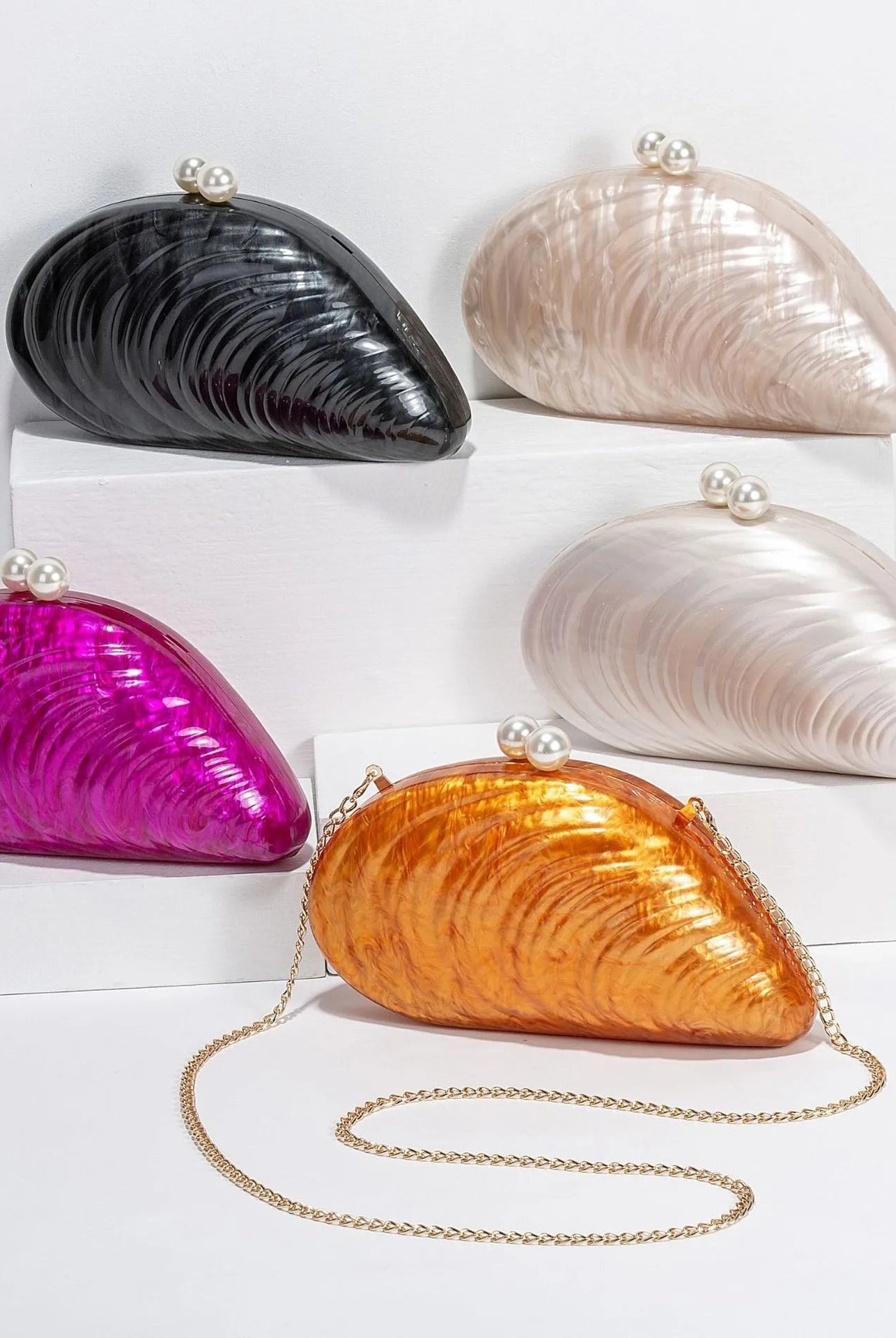 SOERA Valentina Shell - Shaped Clutch Purse - Handbags - Rose