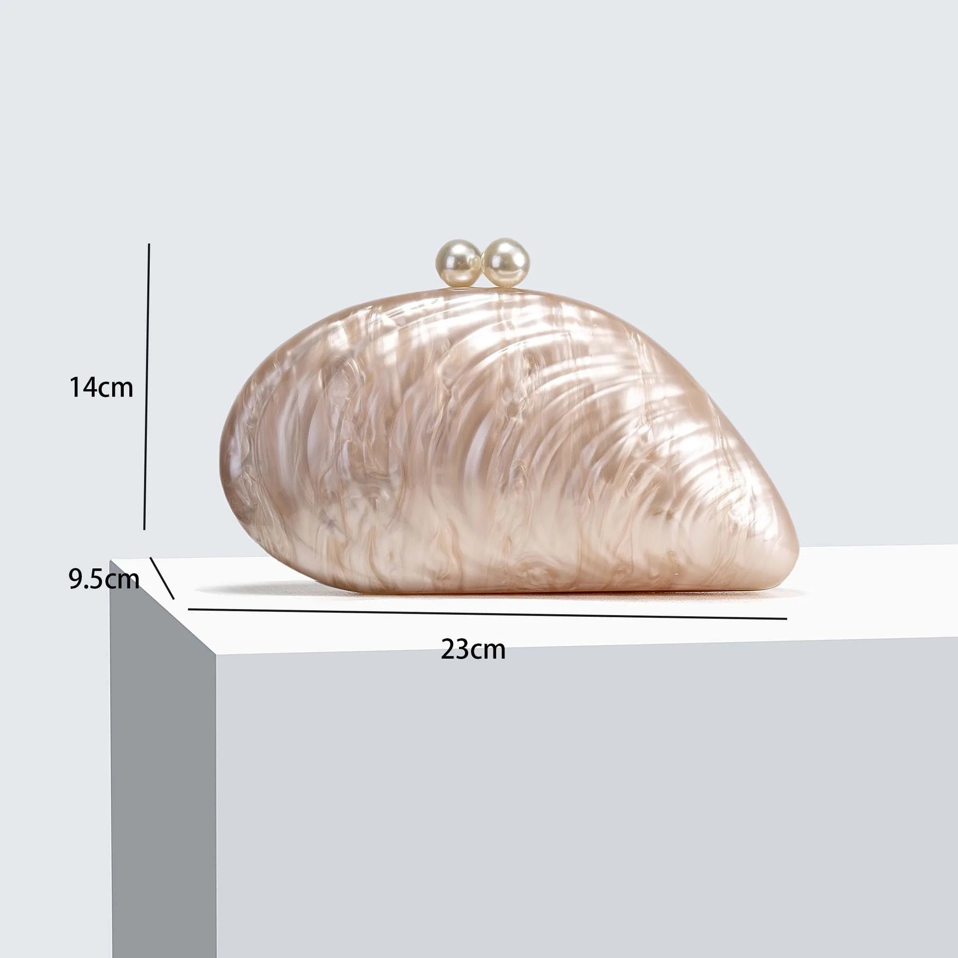 SOERA Valentina Shell-Shaped Clutch Purse - Handbags - White