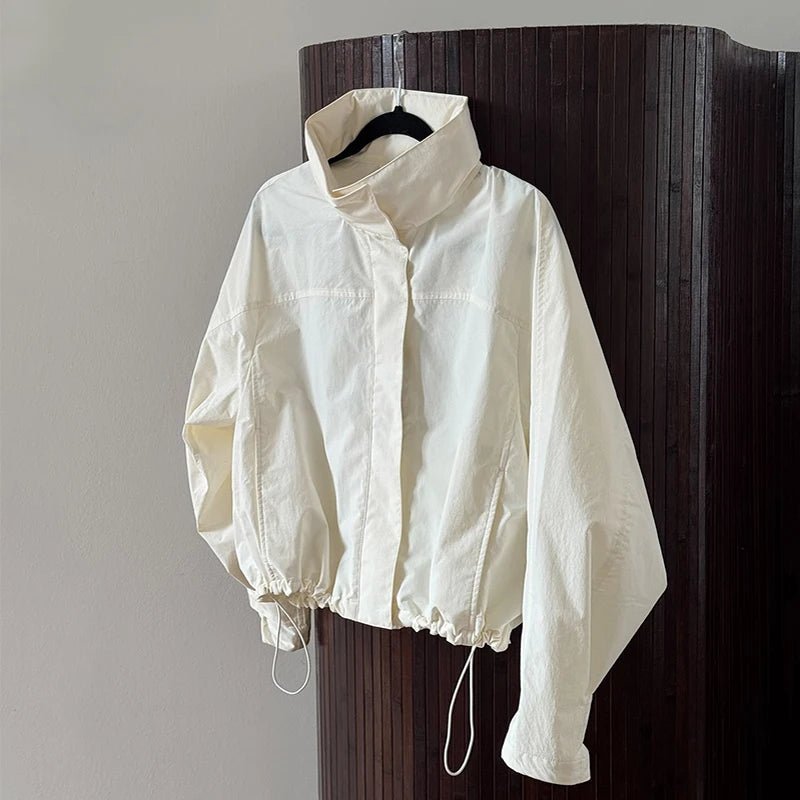 SOERA Bianca Hooded Waterproof Bomber Jacket - Jacket - White S