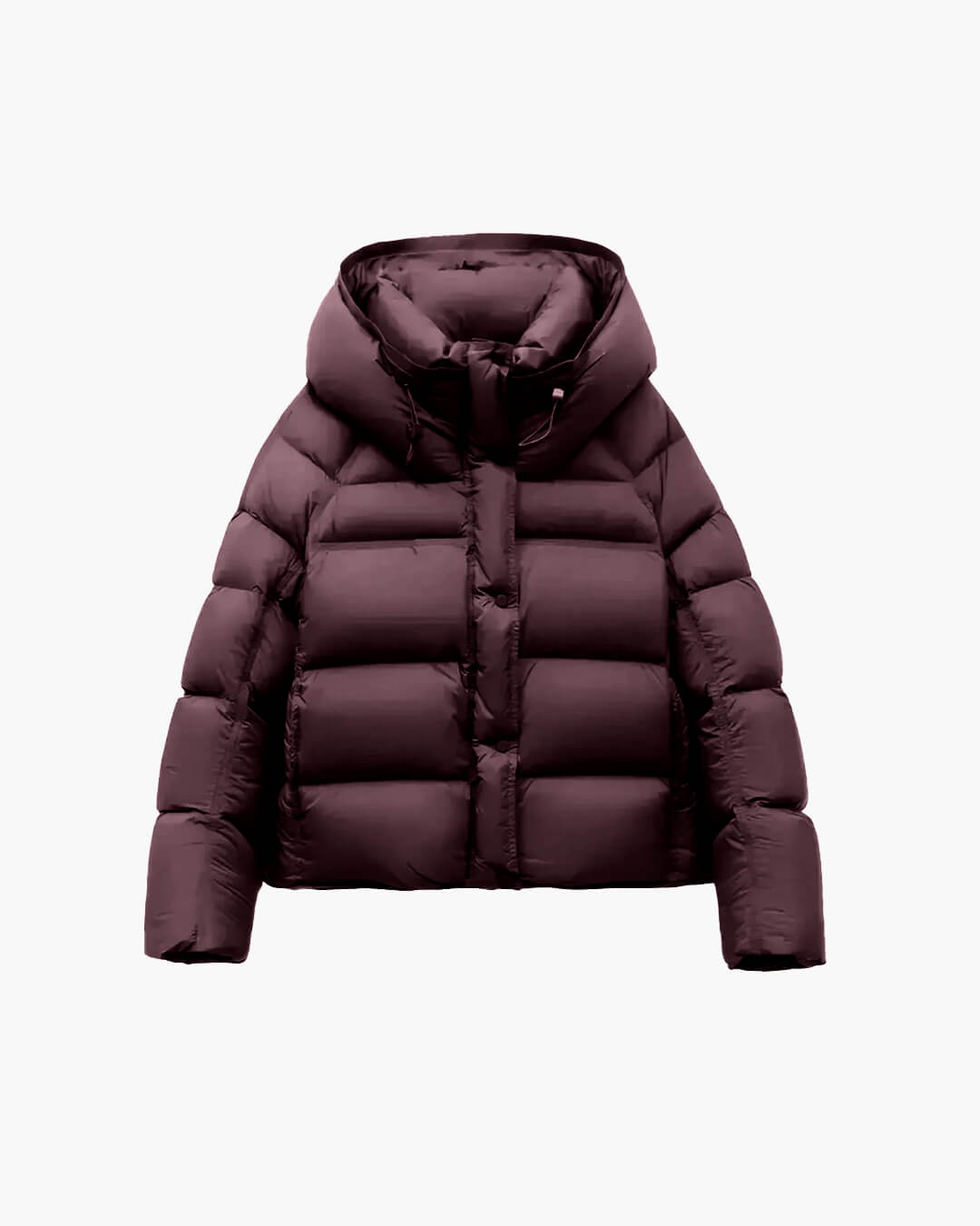 SOERA Alina Hooded Puffer Jacket - Jackets - 3256809559753038-;uu1764062902176794482 Burgundy XL