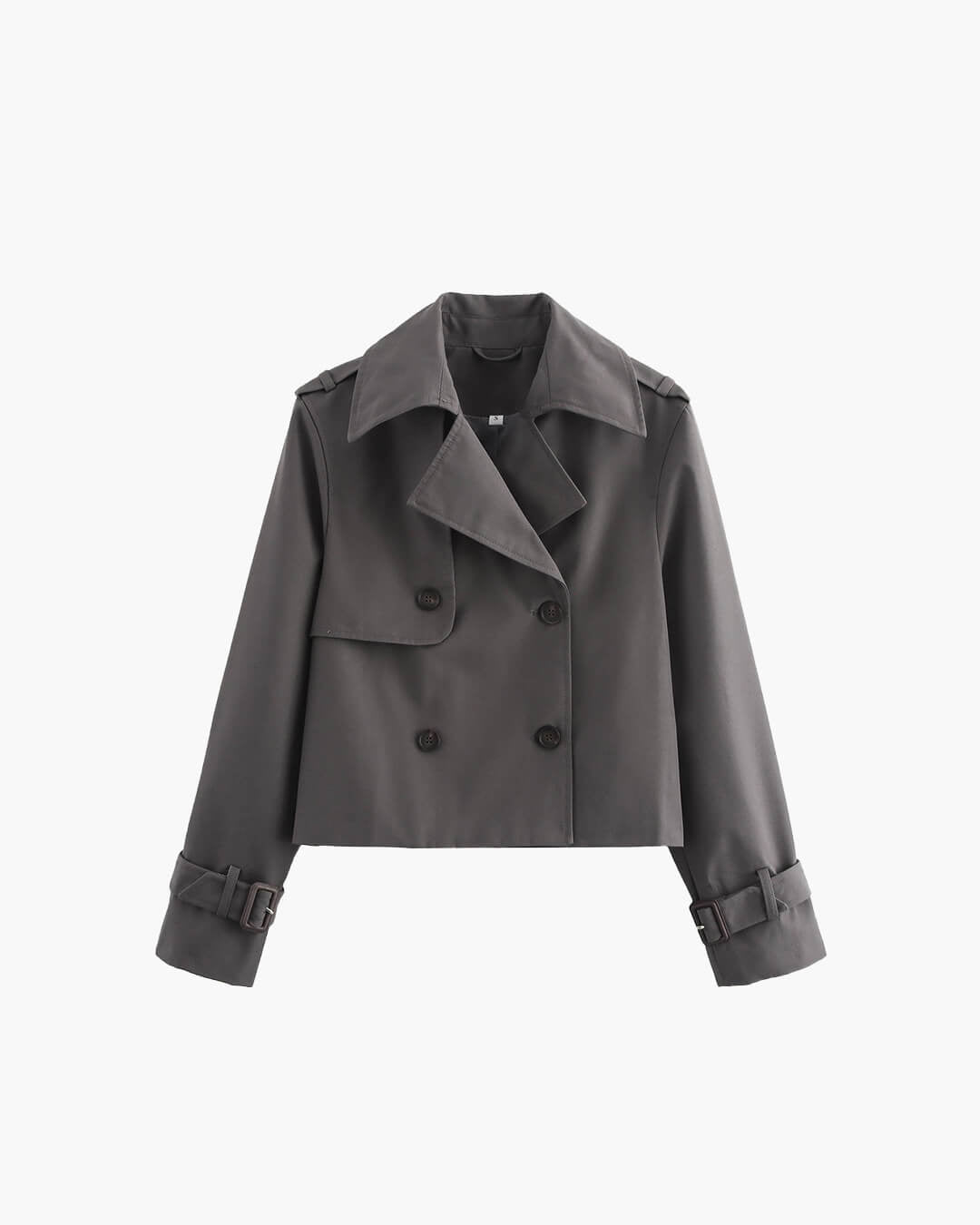 SOERA Clarisse Short Trench Coat - Jackets - Fr1774004001181768230 Gray S
