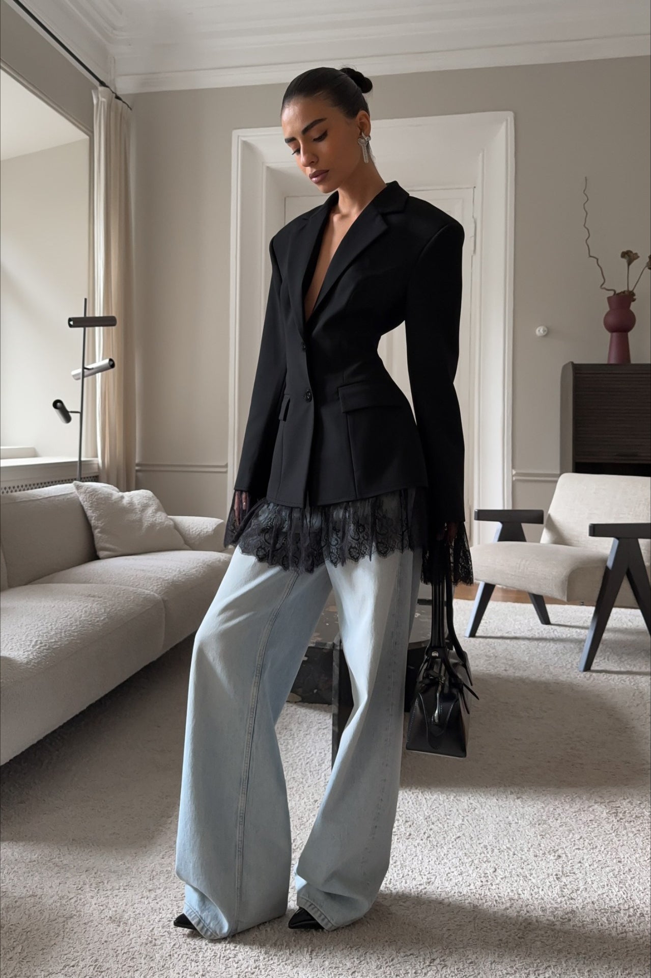 SOERA Colbie Lace - Trimmed Blazer - Jackets - lu1770276357228796151 Black M