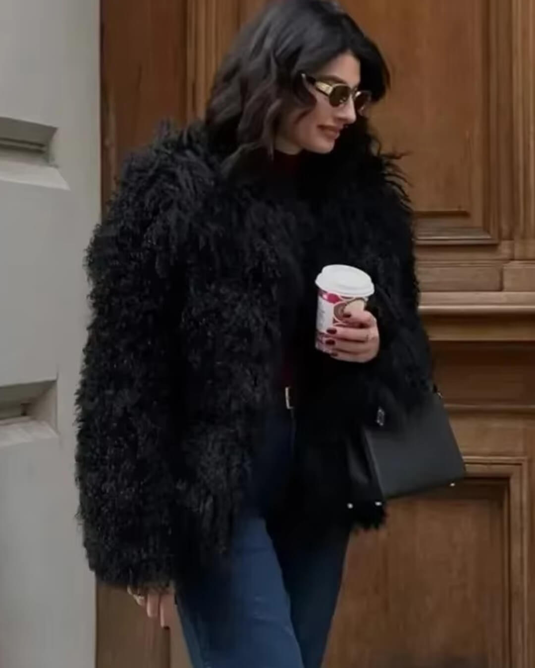 SOERA Elsie Fluffy Cropped Faux Fur Coat - Jackets - 3256808143910110-;Jk1764703454482459676 Black L