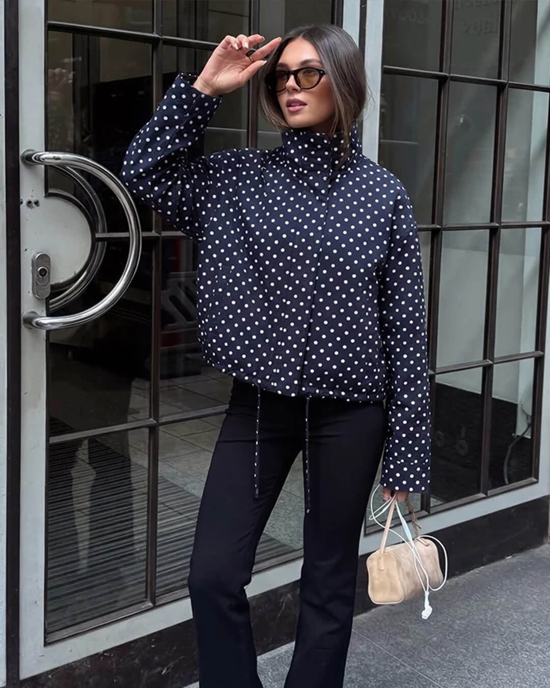 SOERA Janelle High Collar Drawstring Jacket - Jackets - 1005011853877235-;xH1775592292382650348 Navy XS