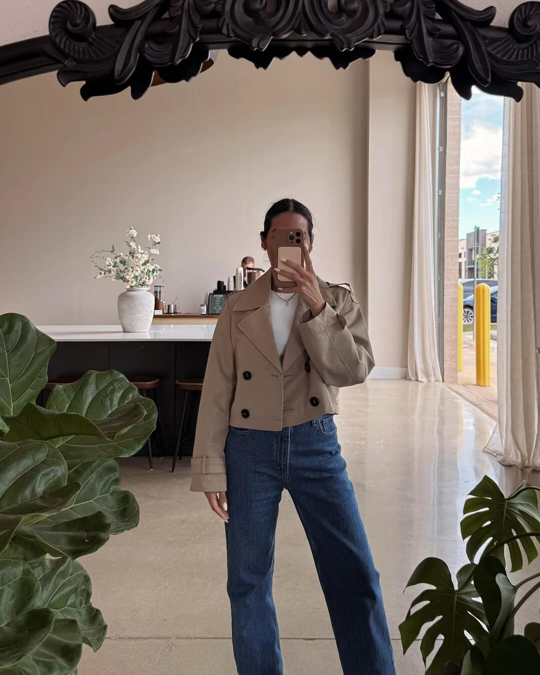 SOERA Janice Cropped Trench Coat - jackets - 3256809547252678-;SR1757549904250640696 Brown L