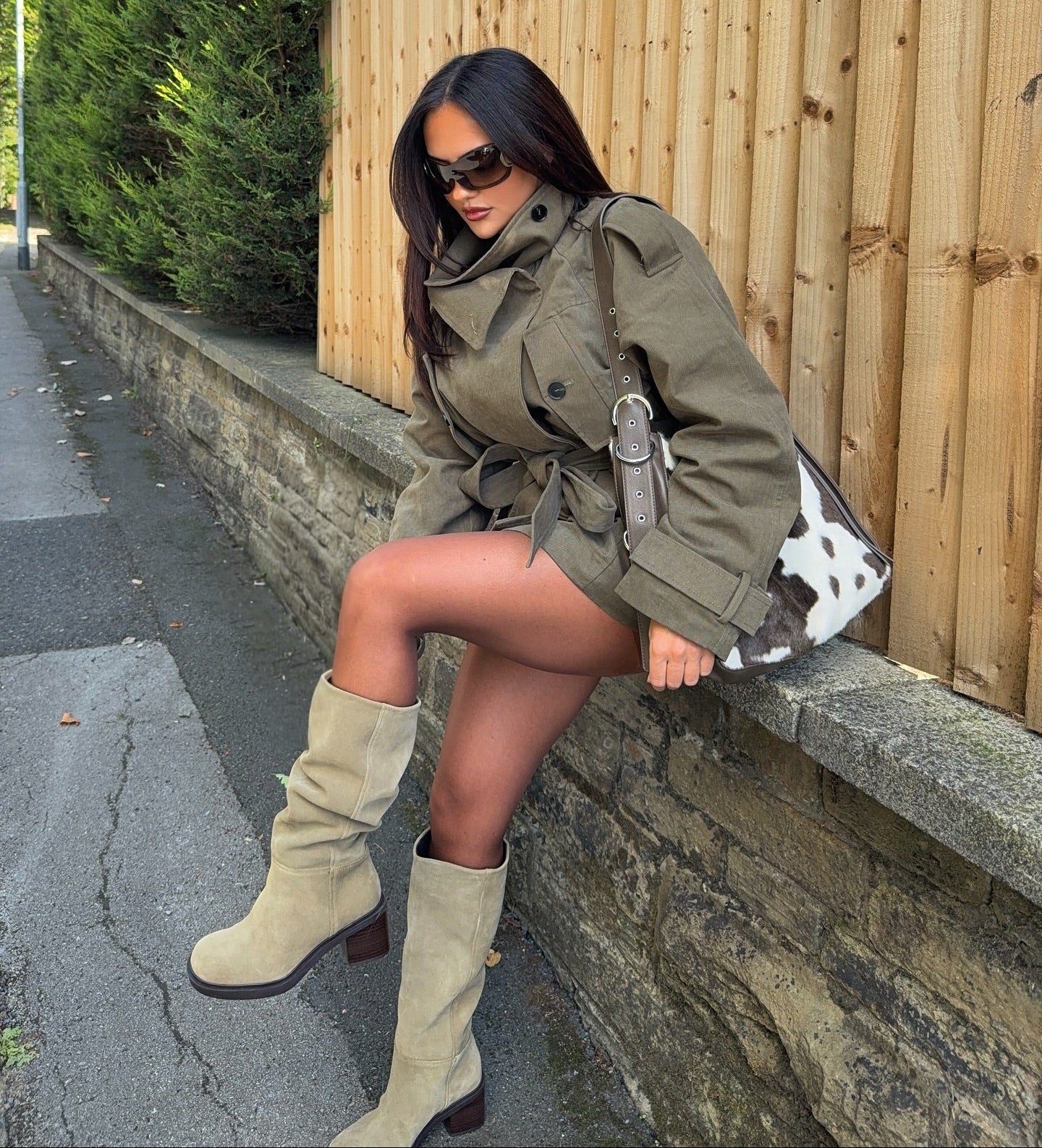 SOERA Kendra Belted Windbreaker Jacket - Jackets - 1005009993886931-;WZ1764102180641924717 Army Green S