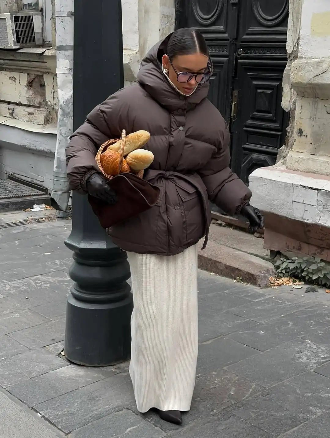 SOERA Lorna Lace Up Hooded Coat - Jackets - 3256809934908770-;hx1763048698100206343 Coffee L