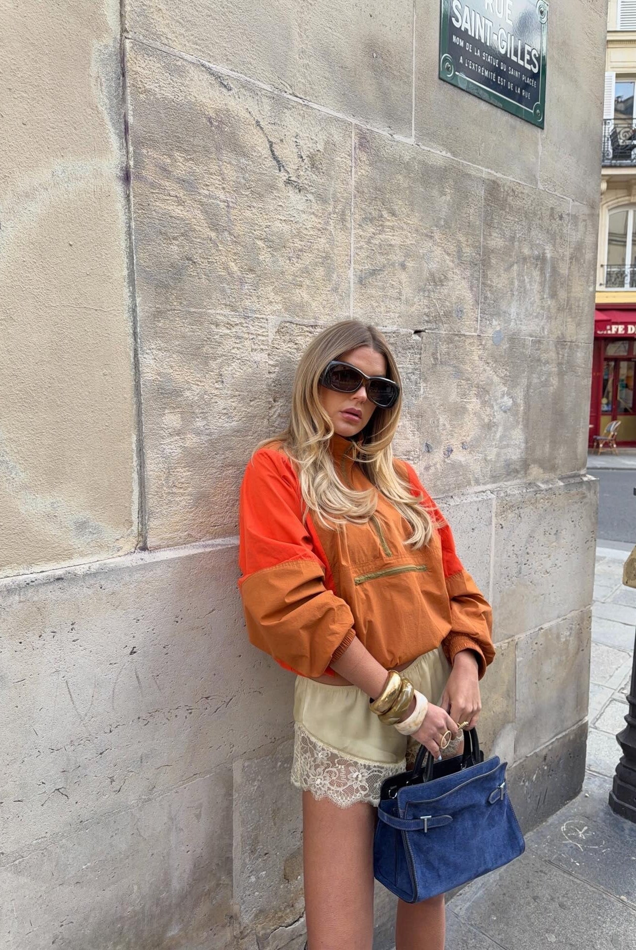 SOERA Margot Half-Zip Windbreaker Jacket - Jackets - Orange XS