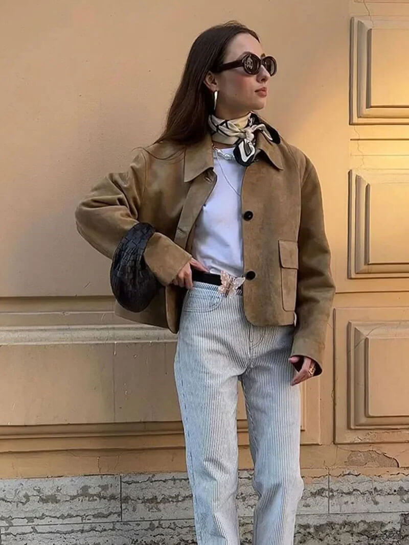 SOERA Marissa Faux Suede Jacket - jackets - Soera-Marissa-Suede-Jacket-Brown/S S