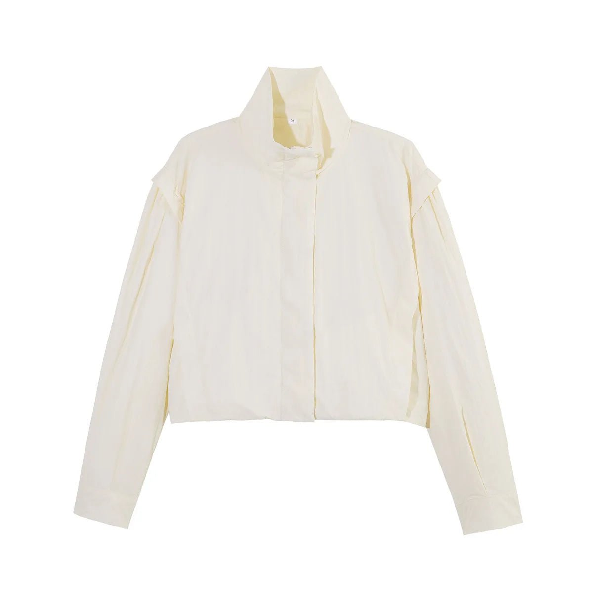 SOERA Melisande High Collar Cropped Jacket - Jackets - Beige XS