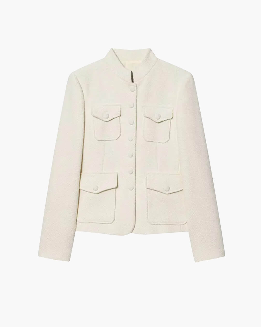 SOERA Ophelia Button Front Pocket Blazer - Jackets - 1005011568741680-;Qf1775244634482361786 White S