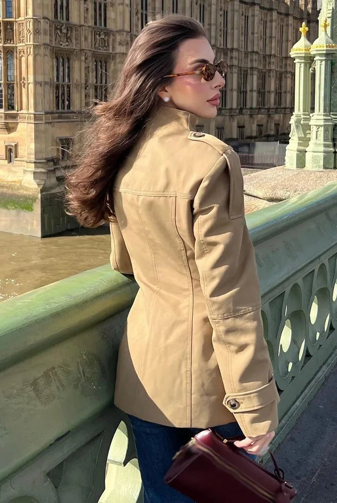 SOERA Petunia Fitted High Neck Jacket - Jackets - 1005010001807317-;tE1773321573379410610 L