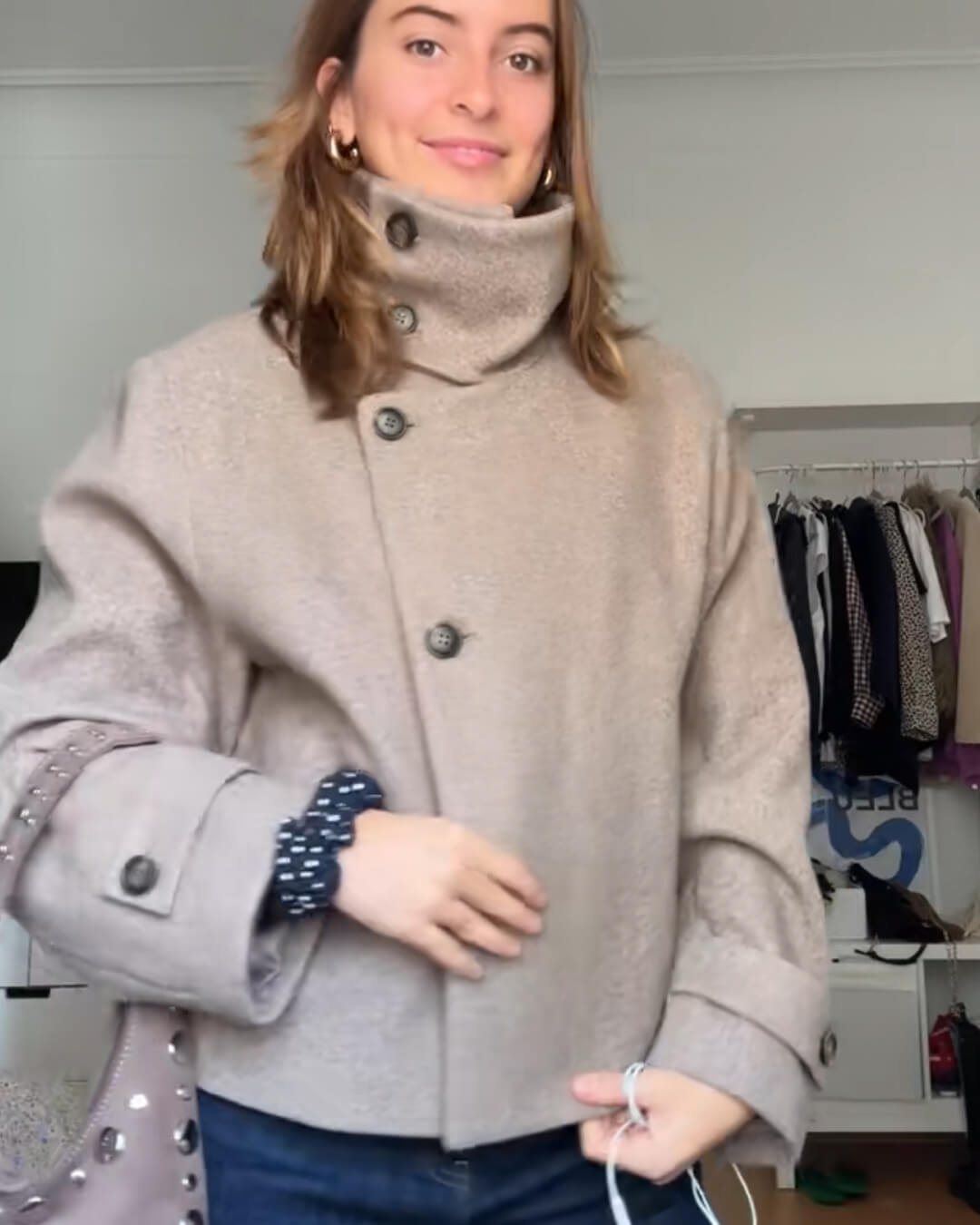 SOERA Ramona Jacket with Stand Collar - jackets - Beige L