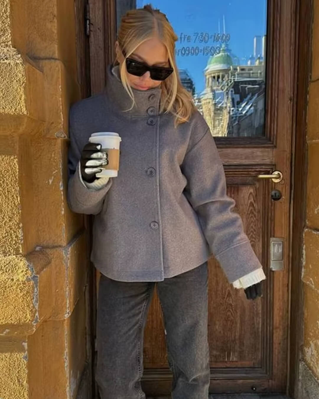 SOERA Rosalia elegant Jacket with Stand Collar - jackets - SOERA-Rosalia-Elegant-Lady-Womens-Jacket-with-Stand-Collar-for-Autumn-Style-Jacket-Grey/S Grey S