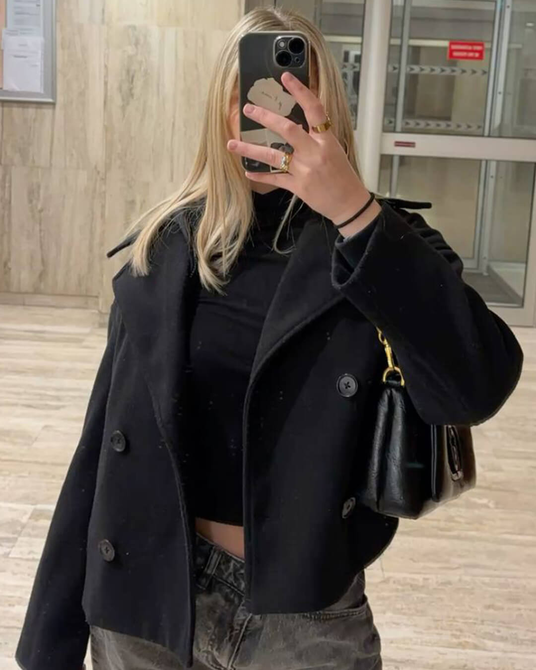 SOERA Suzane Short double - breasted Coat - Jackets - vS1766362638991522785 Black S