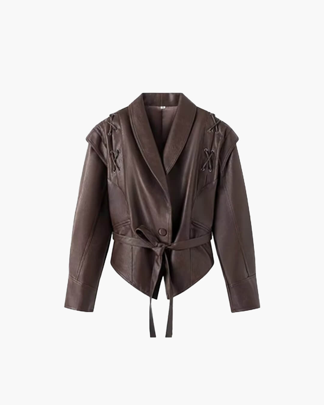 SOERA Zyra Biker Leather Jacket - Jackets - Brown XL