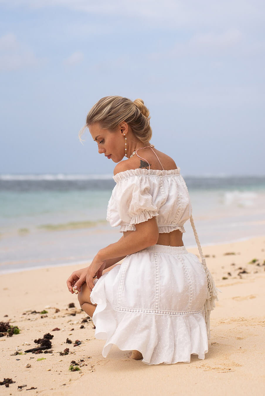 SOERA Connie Swiss Dot Ruffled Crop Top Skirt Set - Matching Sets - 1005008886382360-;QW1776154513860192734 M