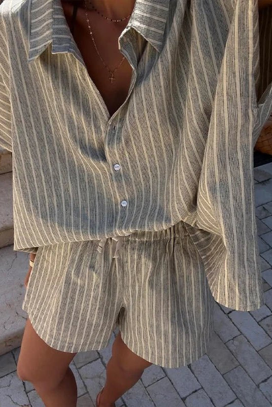 SOERA Vivienne Striped Shorts Set - Matching Sets - SOERA-611459-STR-S-27523 S