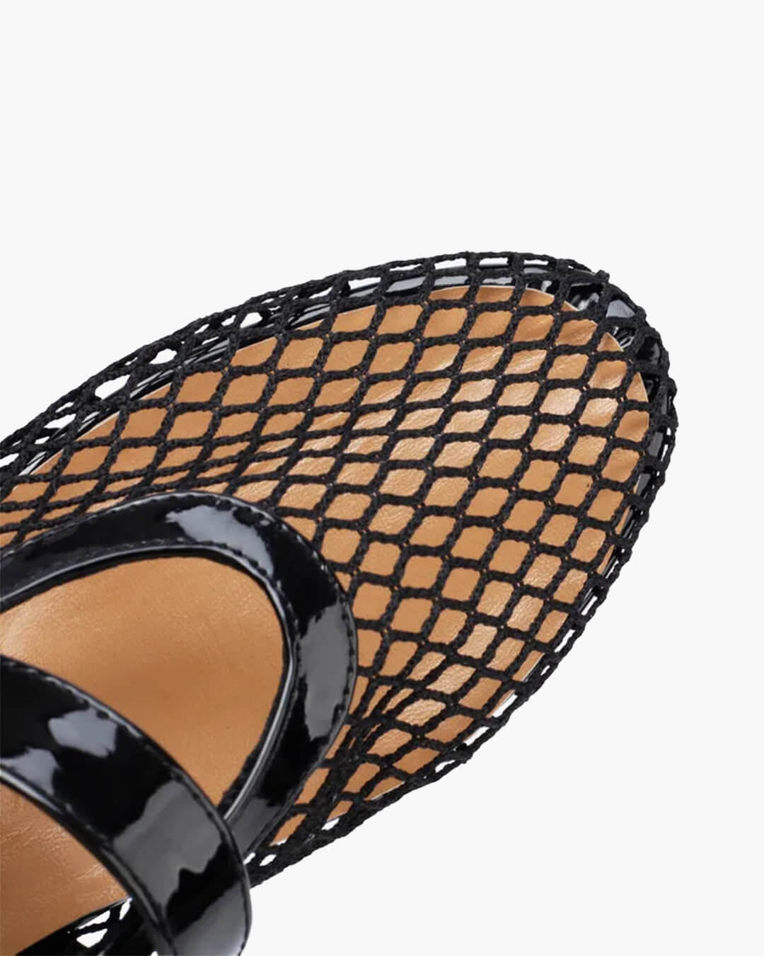 SOERA Bianca Buckled Mesh Ballet Flats - Shoes - Black 36