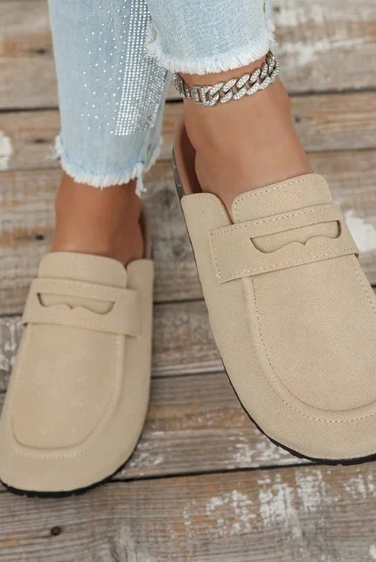 SOERA Bianca Cork Suede Mules - Shoes - Beige 36