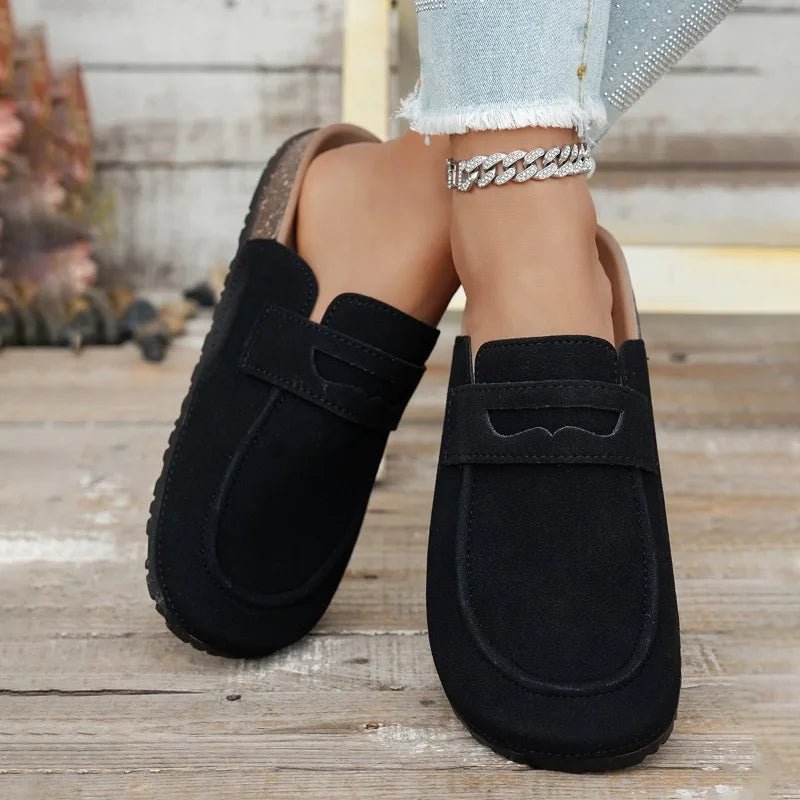 SOERA Bianca Cork Suede Mules - Shoes - Beige 36