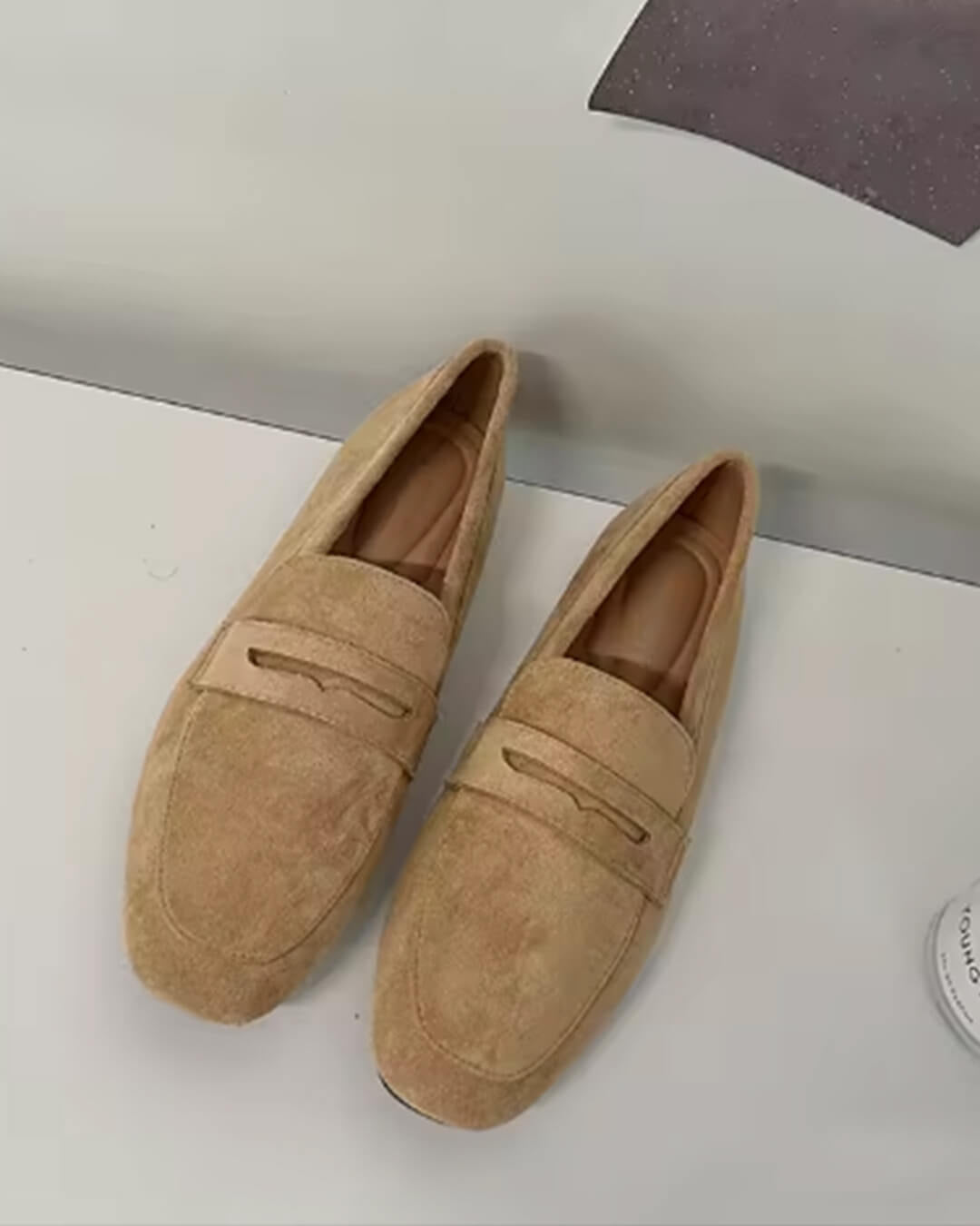 SOERA Bianca Suede Slip - On Loafers - Shoes - Taupe 34