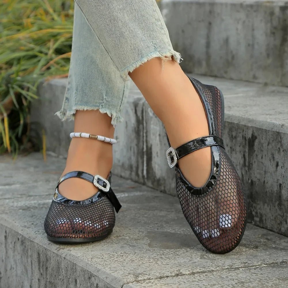 SOERA Elena Round-Toe Ballet Flats - Shoes - Black 36