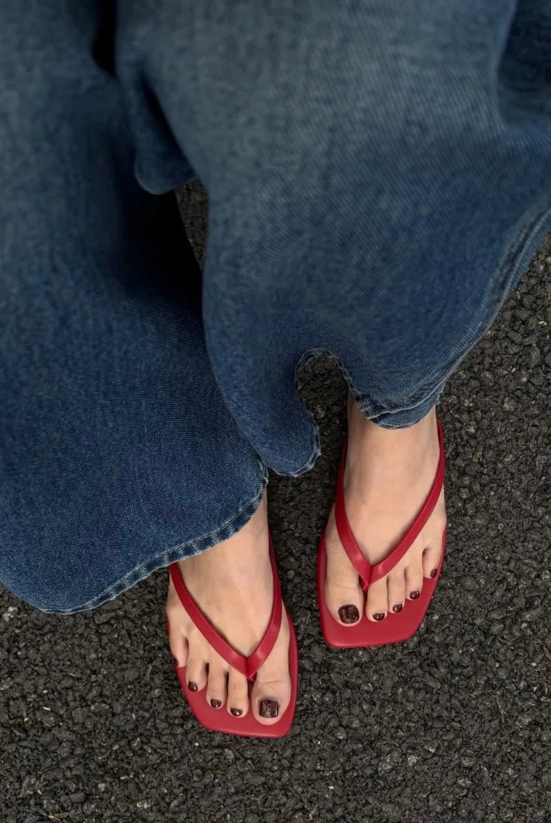 SOERA Fiona Square-Toe Beach Sandal - Shoes - SOERA-103363-DEF-OS-46403 Red 36