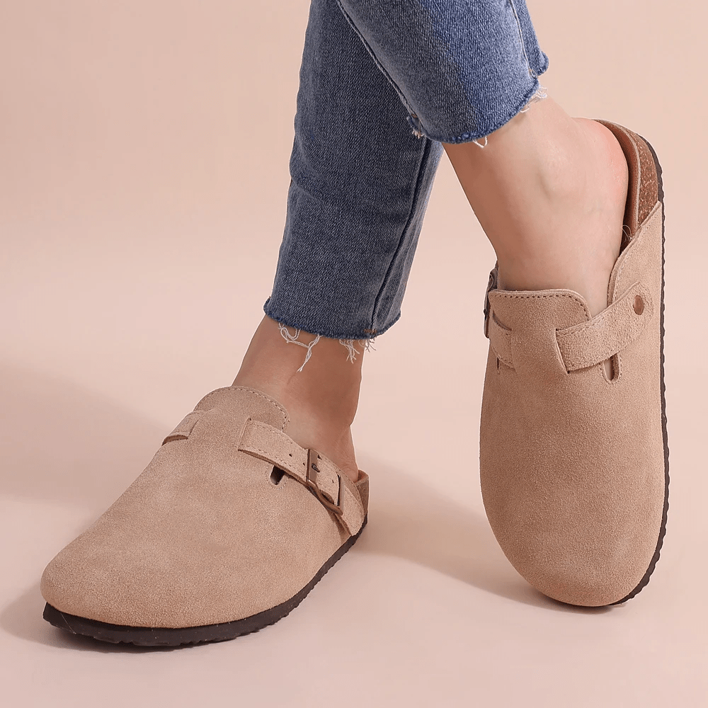 SOERA Minerva Adjustable Buckle Slip - On Sandals - Shoes - Beige 37