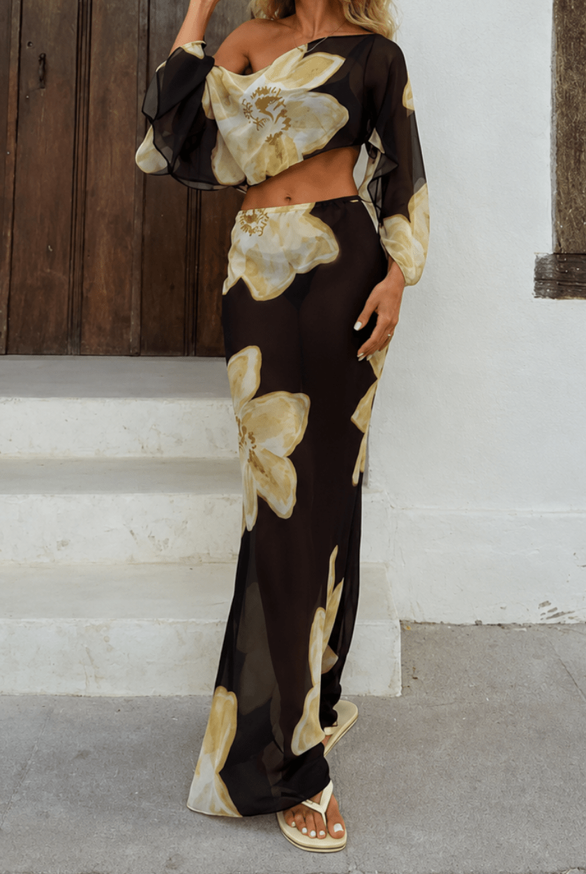 SOERA Sofia Floral Maxi Skirt Set - Skirt - SOERA-266627-FLO-XS-70467 Floral XS