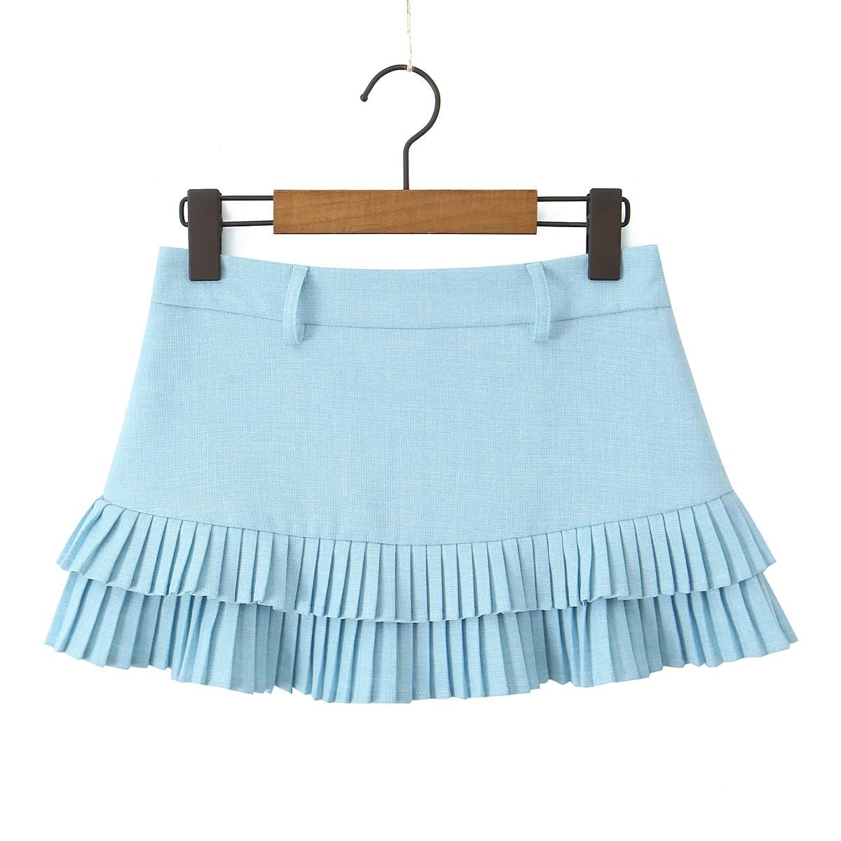 SOERA Bella Low-Waist Pleated Mini Skirt - Skirts - Beige XS