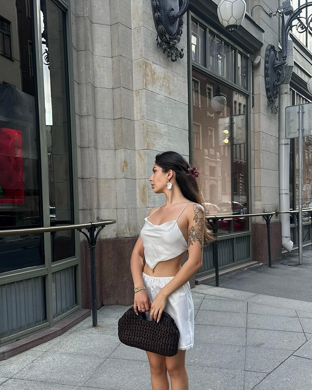 SOERA Johana Lace Trim Satin Mini Skirt - Skirts - 1005009418780878-;Qy1771345061311997960 White L