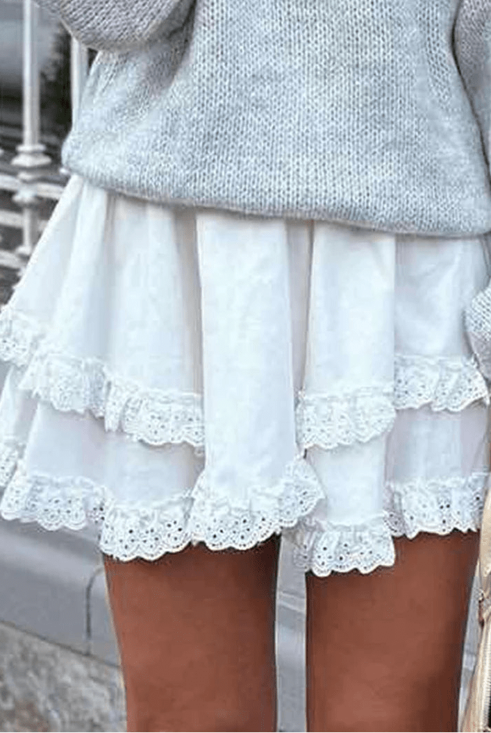 SOERA Kyrie Ruffled Trim Layered Mini Skirt - Skirts - 1005007225143184-;qD1771582048699056069 M