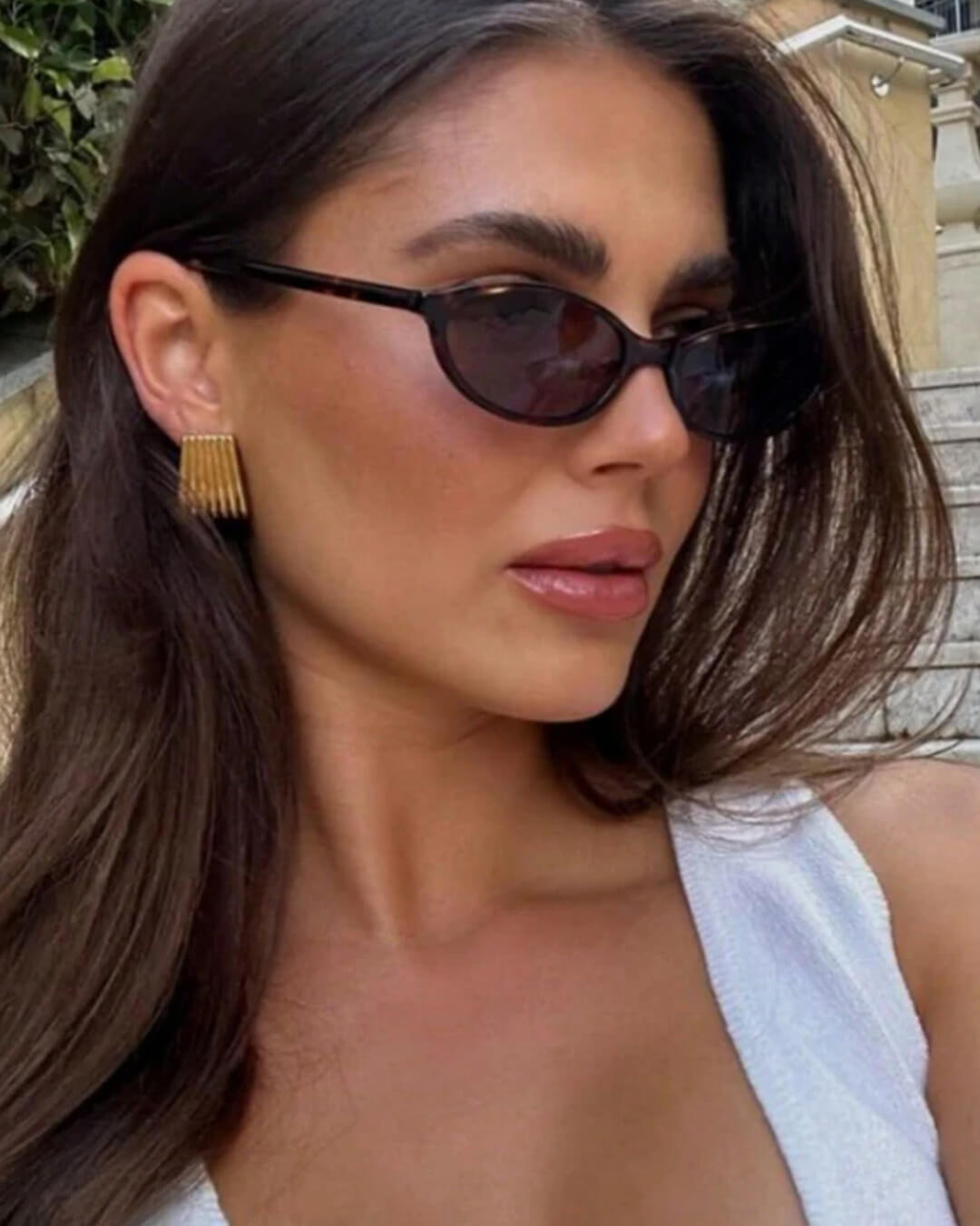 SOERA Elena Retro Oval Cat Eye Sunglasses - Sunglasses - Leopard Tea