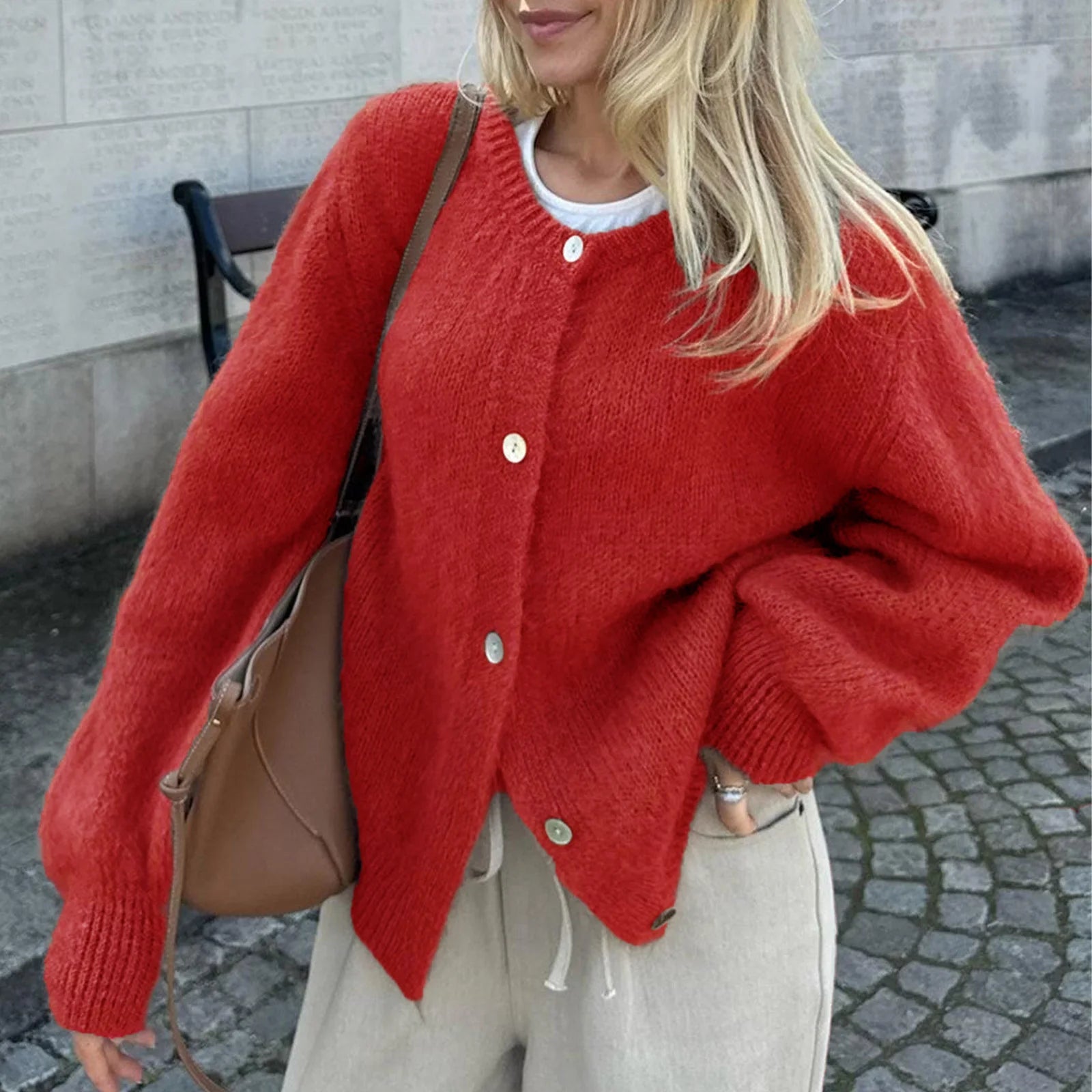 SOERA Freya Fuzzy Knit Cardigan - Sweaters & Cardigans - Yellow S