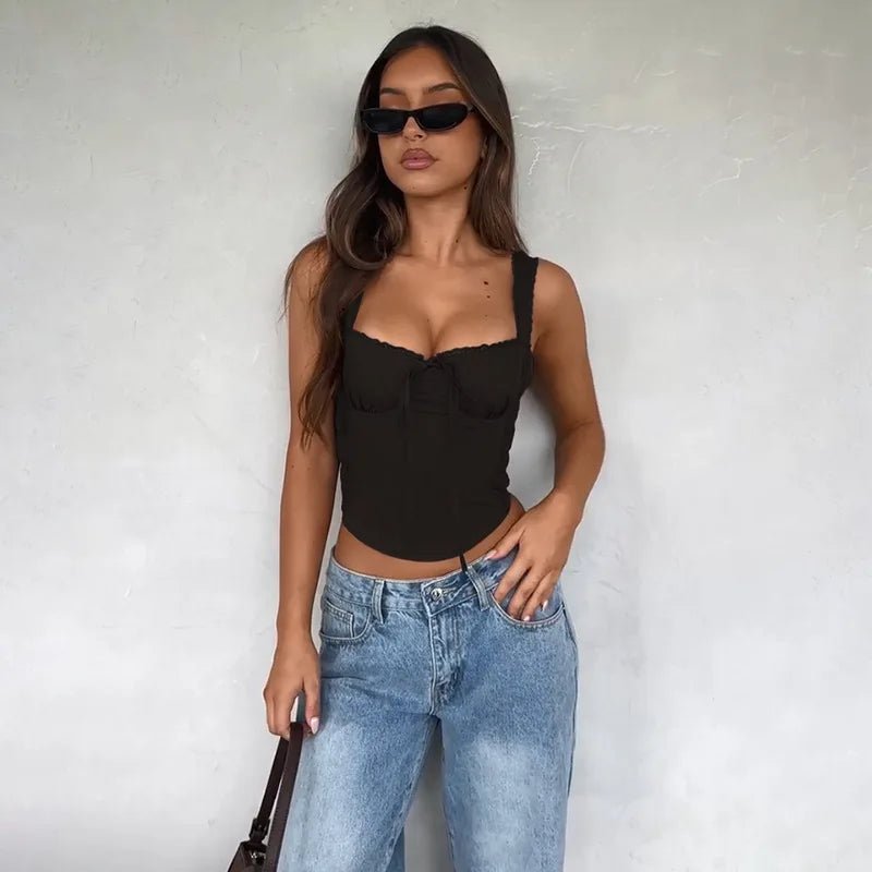 SOERA Celeste Lace Trim Cami Top - Top - Black S