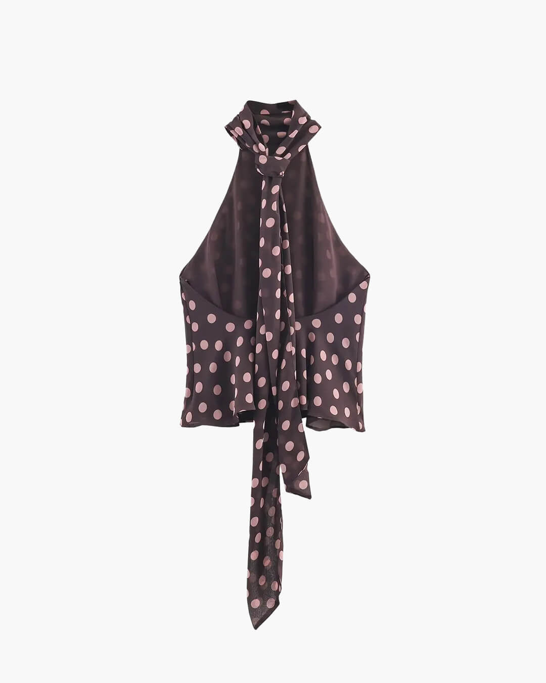 SOERA Noemi Halter Neck Satin Top - Tops - 1005011618255553-;sU1775118759396624833 Black XS