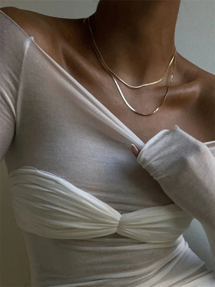 SOERA Sara Mesh Sheer Off - Shoulder Top - Tops - D1-MW459004 black S