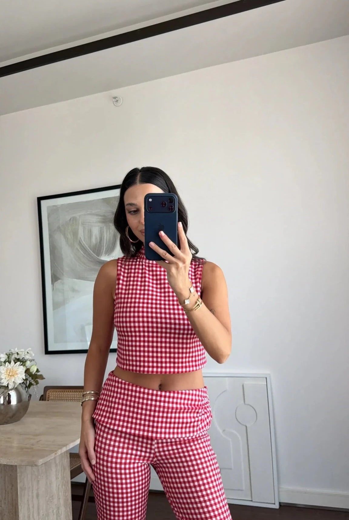 SOERA Sophia Plaid Crop Top Co-Ord Set - Set - SOERA-100355-M-OS-10947 M