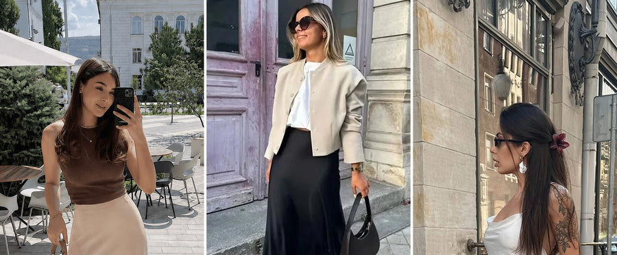 Silk & Satin-Look Skirts: How to Dress Them Up or Down